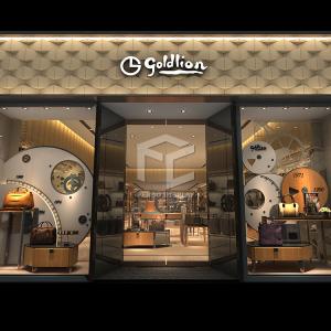 EPE Cotton Fashion Bag Display Shelf For Store 20mm Thick MDF