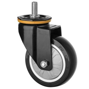 5 Inch Medium Duty PU Caster With Threaded Stem