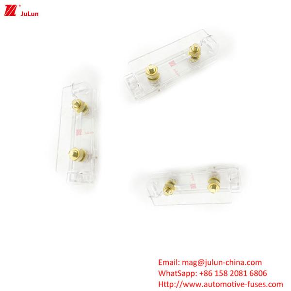 30A-100A Copper Contact Plastic Automotive Fuse Holder With Bolt Fuse Adaptability