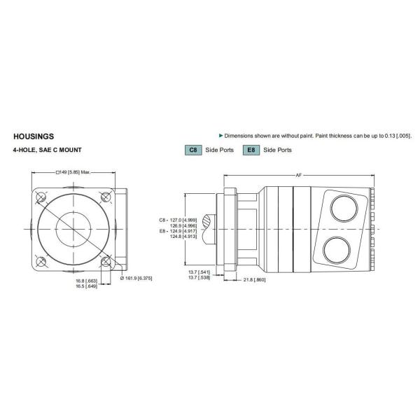 800300C8923AAAAA D9 Series Interchange White Hydraulic Motor