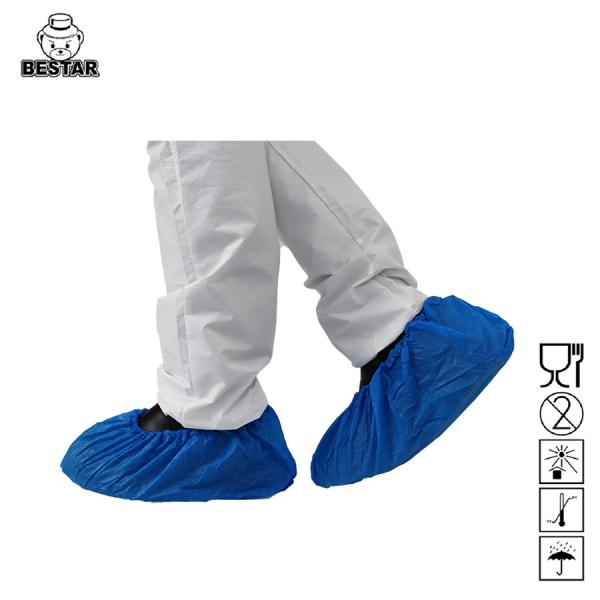 Buy Waterproof CPE Plastic Overshoe Covers Disposable Shoe Covers Non Slip at wholesale prices
