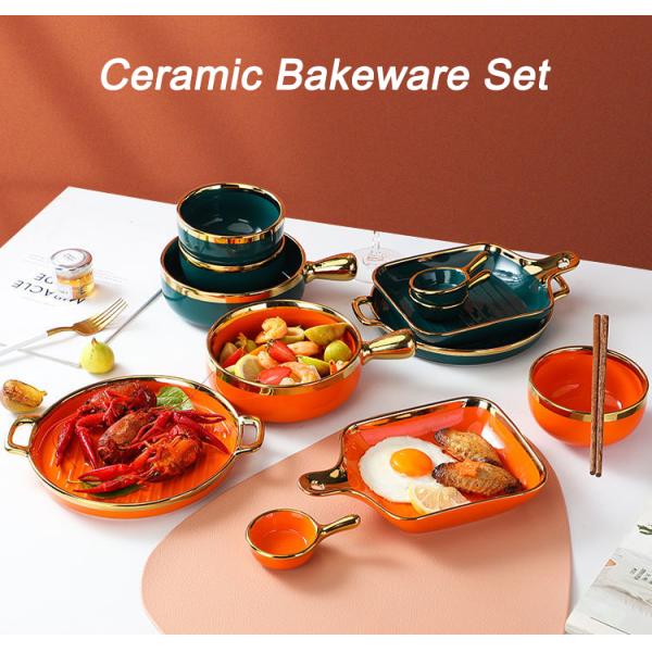 Double Wall Insulated Colorful Ceramic Dinner Plates Nordic Style For Cooking Kitchen