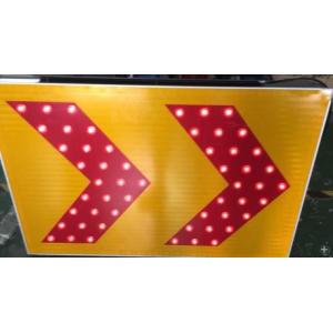 Quality RoHS Energy Saving IP65 Yellow Chevron Sign , Double Chevron Sign for sale