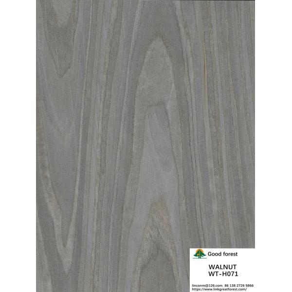 Reconstituted Walnut Wood Veneer Grey Crown Grain For Interior Doors 0.15-0.6mm Thickness S.WT-H071