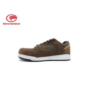 Brown Rubber Sole Sport Safety Shoes For Climbing / Hiking With 200J Steel Toe