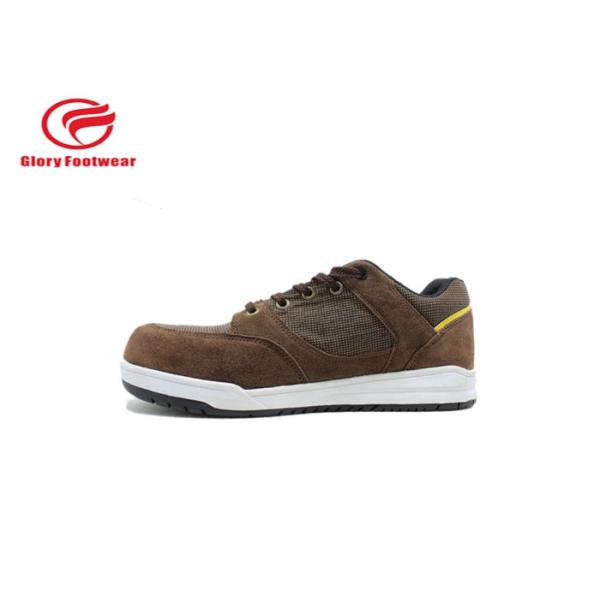 Brown Rubber Sole Sport Safety Shoes For Climbing / Hiking With 200J Steel Toe