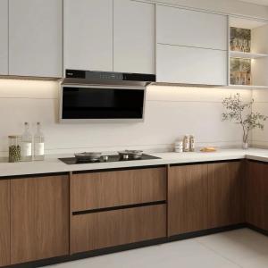 Antique Style Wood Grain Complete Solid Wood Kitchen Cabinet Sets Kitchen