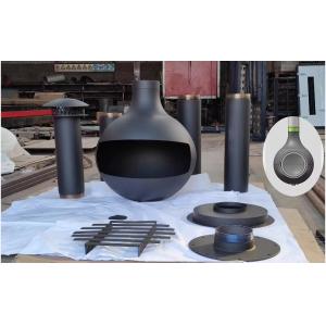 fireplace stove Sphere designer new custom open real fire wood burning hanging