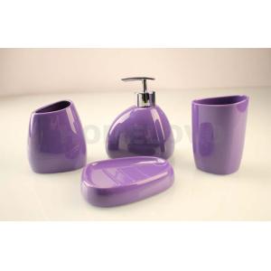 Quality Hotel modern Purple Plastic Bathroom Accessories Tooth Brush Holder for sale