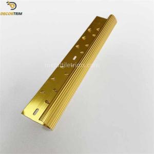 Shiny Gold Carpet Edge Trim , Anodized Carpet To Floor Transition Strip SGS