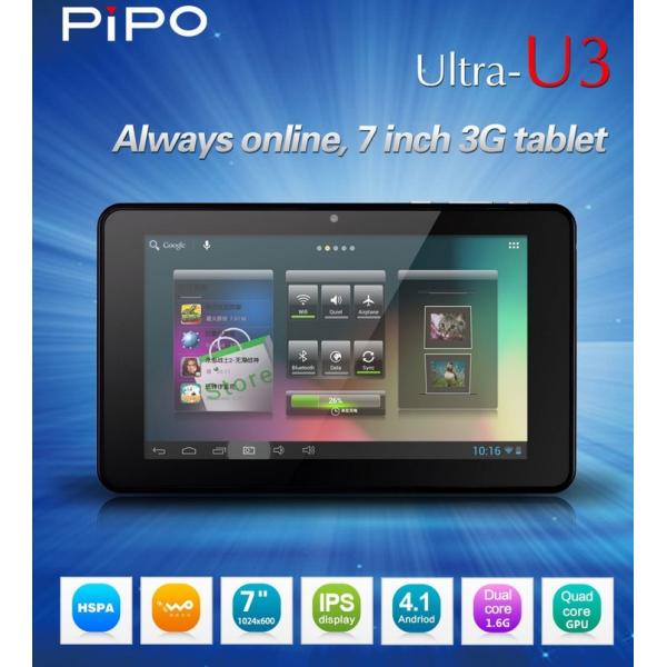 Buy 7" pipo ultra U3 2G/3G Phone calling IPS tablet pc dual core 1.6gh 1GB ram 16GB rom  at wholesale prices