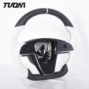 2022 LED Display Car Flat Bottom Steering Wheel Tesla Model 3 Carbon Fiber