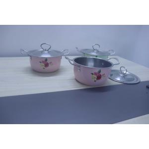 2020 hot sales 16/18/20/22 6pcs stainless steel with color & flowers & cookware