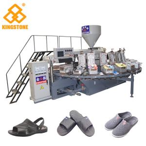 Plastic Shoe Making Production Line , Rotary TPR PVC Shoe Sole slipper Making