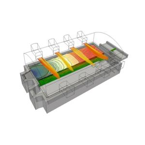Refractory Materials Soda Lime 50T Glass Melting Furnace
