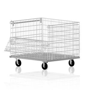 Heavy Duty 6.0mm Collapsible Wire Mesh Containers Galvanized Steel