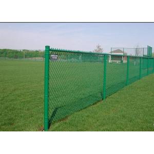 Diamond Hole Green Wire Fencing , Black Cyclone Fence Easy Assembled
