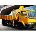 Durable XCMG 4 Ton Knuckle Arm Articulated Boom Crane , Driven By Hydraulic for sale
