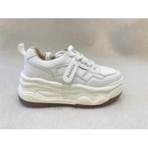 Heightening White Trainers Women Pigskin Insole Ladies Trainers