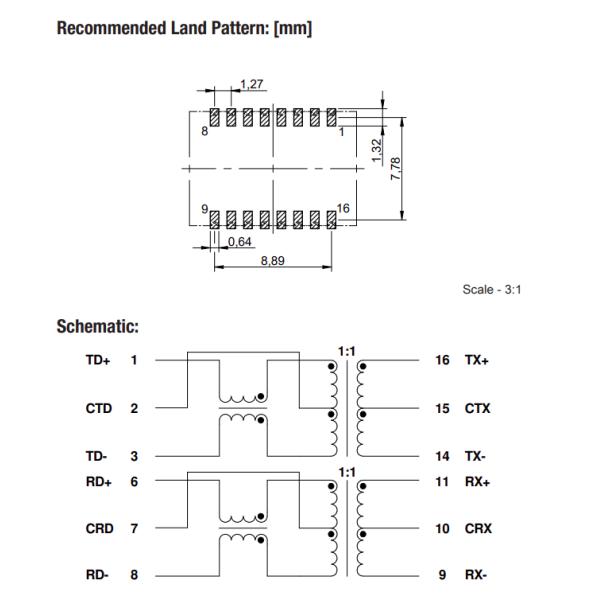 LAN Transformers 749013310	