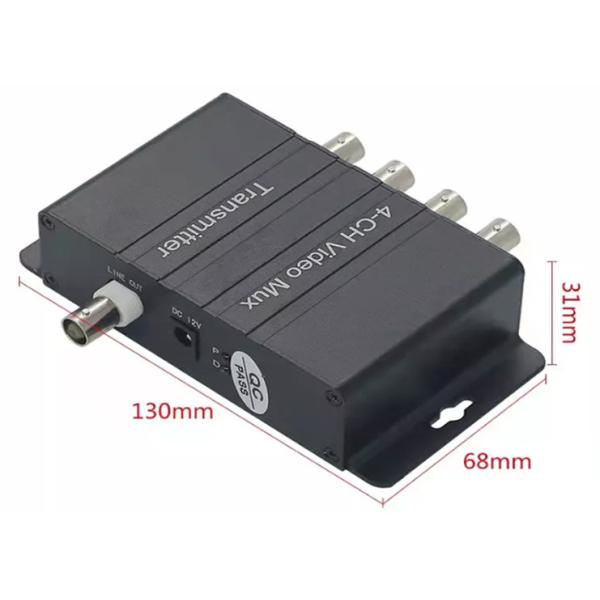 4ch Video Multiplexer 500m 4 BNC with RS485 Control Through Analog Signal