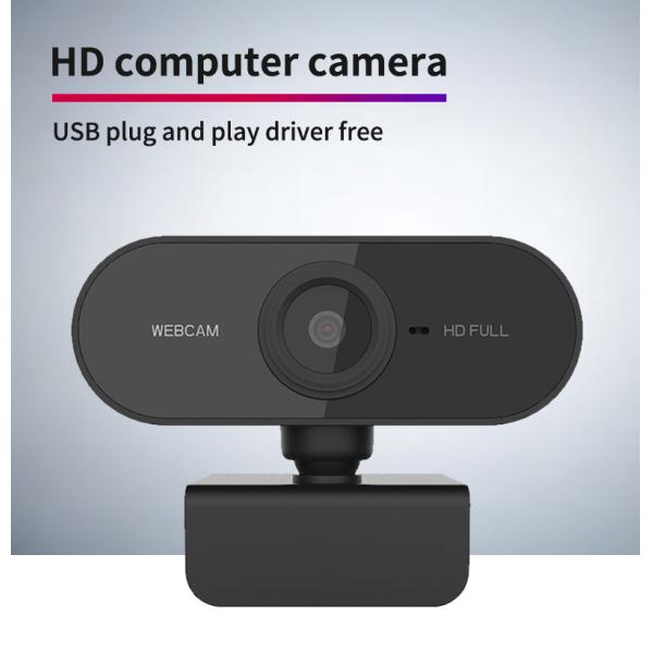 Buy Plastic USB Computer Camera , Black Full HD 1080P USB Webcam at wholesale prices