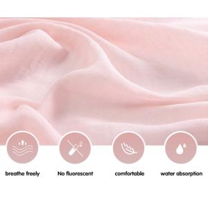 Pink Cotton Gauze Fabric 110X100 Density