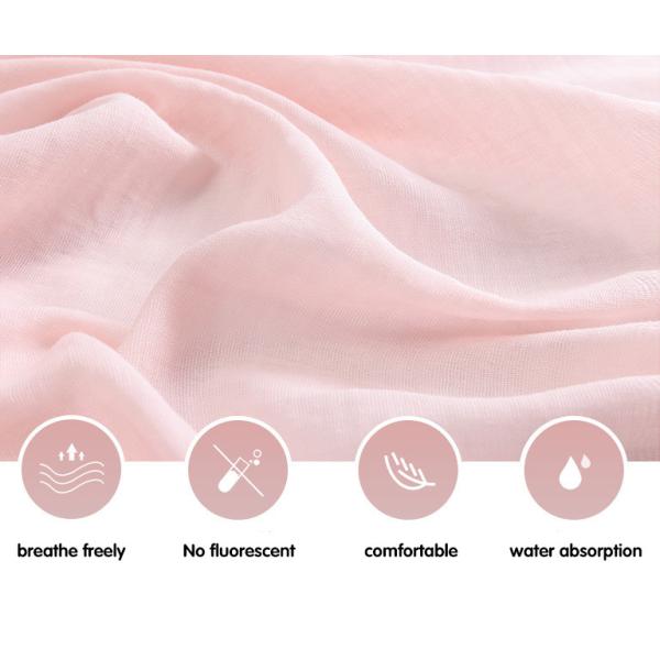 Buy Pink Cotton Gauze Fabric 110X100 Density at wholesale prices