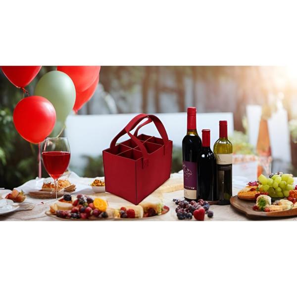 6 Bottle Wine Carrier with Divider
