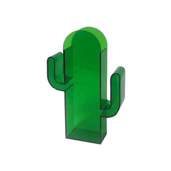Stylish Green Cactus Shape Acrylic Flower Vase Lucite Acrylic Stands For Flowers