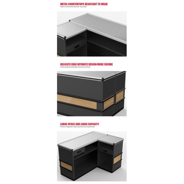 Powder Coating Supermarket Retail Checkout System With Cold Rolled Steel Construction