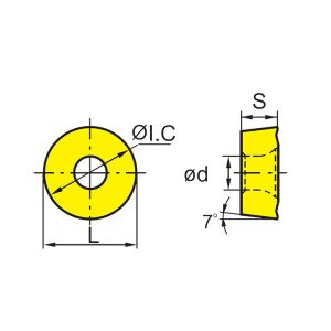 Durable RDMT CNC Insert with HRA90 Hardness and 45HRC-65HRC for Aerospace