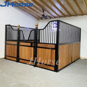 Customized Horse Stable Stall Prefabricated Black Powder Coated