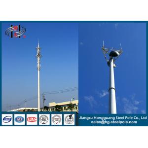 Quality Powder Coated Round Steel Utility Telecommunication Poles with Lighting Rod for sale