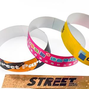 Customized Holographic Wristbands with Custom Logo and Text Printing for Events