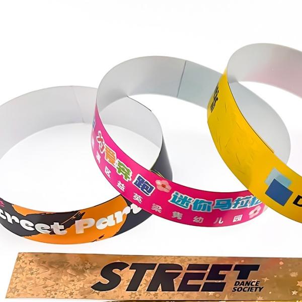 Buy Customized Holographic Wristbands with Custom Logo and Text Printing for Events at wholesale prices