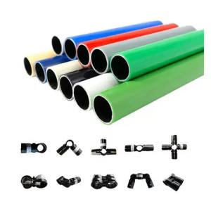 H2808 Diameter 28mm colourful PE Coated kaizen steel lean pipe for Flexible