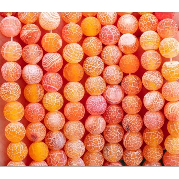Buy Orange Weathered Agate Loose Bead Strands 2mm Semi Precious Beads at wholesale prices