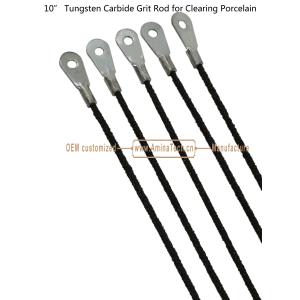 10"Tungsten Carbide Grit Rod for Clearing Porcelain,Cutting Tiles