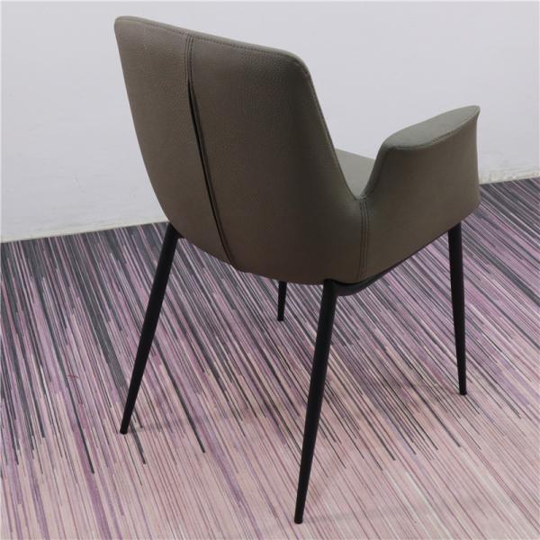 Buy Soft PU 45cm Contemporary Metal Dining Chair With Arm at wholesale prices