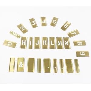 Golden 92pcs Brass Interlocking Stencils Kit Advertise Printing