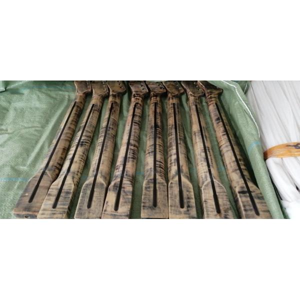 Custom Grand 22 Fret Roasted Maple Electric Guitar Neck for Handmade Tele Guitar Kits Gloss Finished with Bone Nut