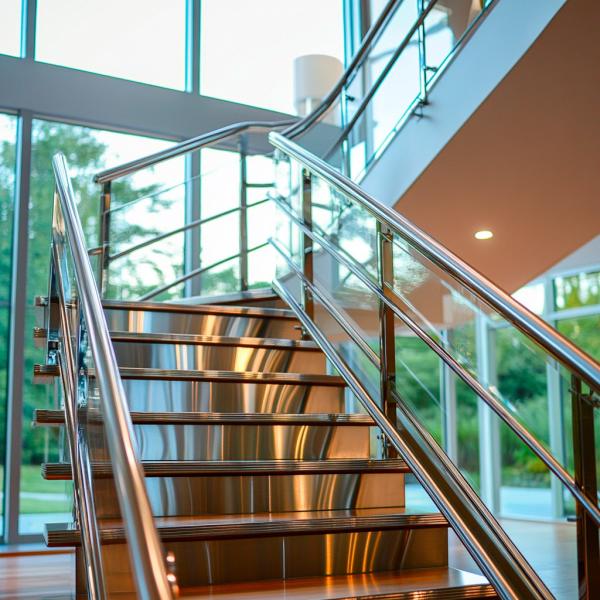 Buy Sleek Polished Stainless Steel Handrails for Retail Spaces at wholesale prices