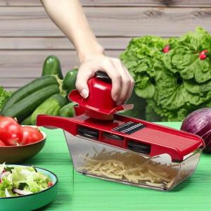 Quality 16-In-1 Vegetable Cutter Durable Bamboo Stainless Steel Slicer Portable Plastic Tools PP for sale