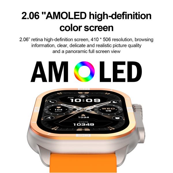 Hk96 Smart Watch High Performance Program Dock Bluetooth Calls Call Reminders Sms App Infomation