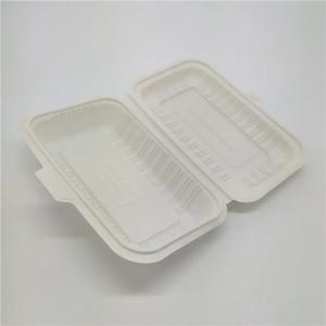 corn starch lunch box with lid take-away packaging box disposable fast food box