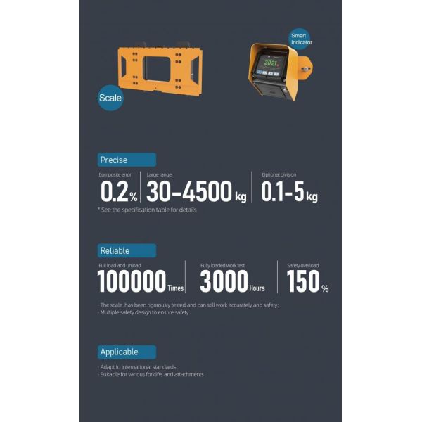 YanMing H Series Forklift Scale - High Precision Weighing with Tilt Correction & Smart Indicator 1