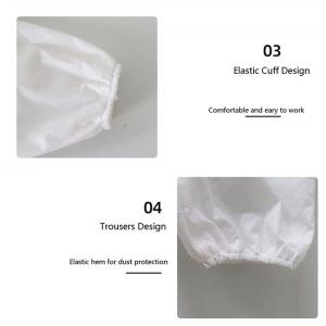 White Hooded Disposable Surgical Gown Hospital Prevent Dust And Dirt