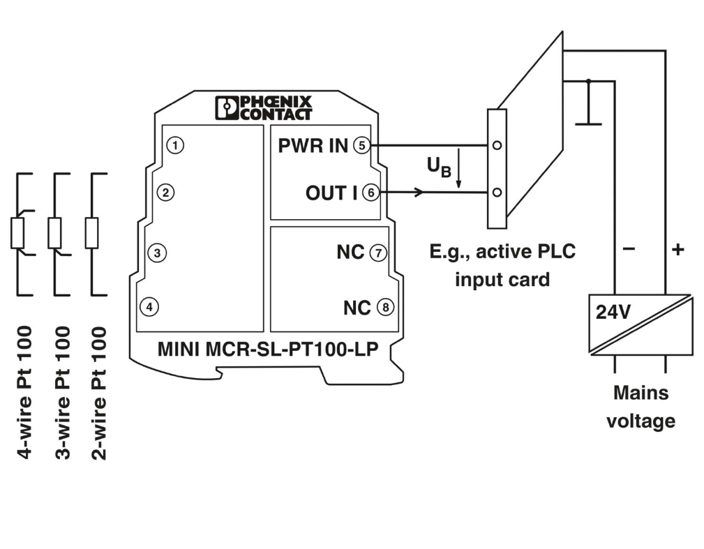 Phoenix MINI MCR-SL-PT100-LP-NC 2810308 Precision Temperature Sensor Transmitter