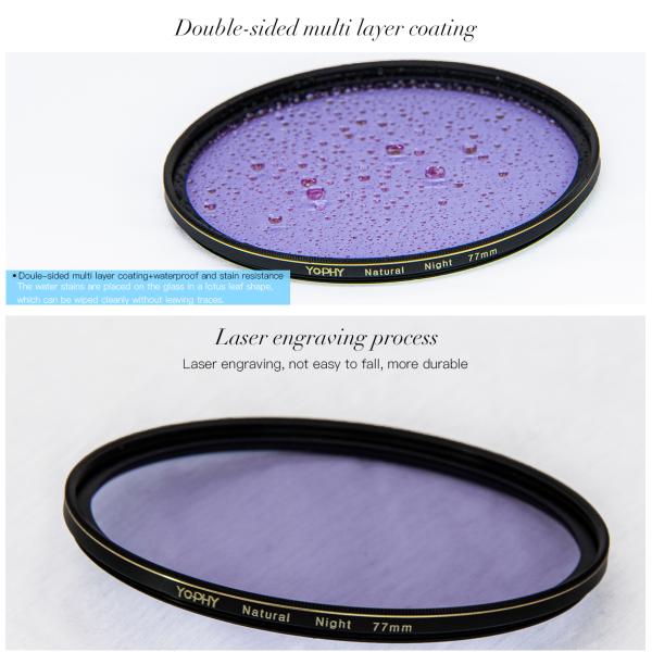 Natural Night Filter Night Sky Light Pollution Reduction Filter for Camera lenses with Nanotec Coatings